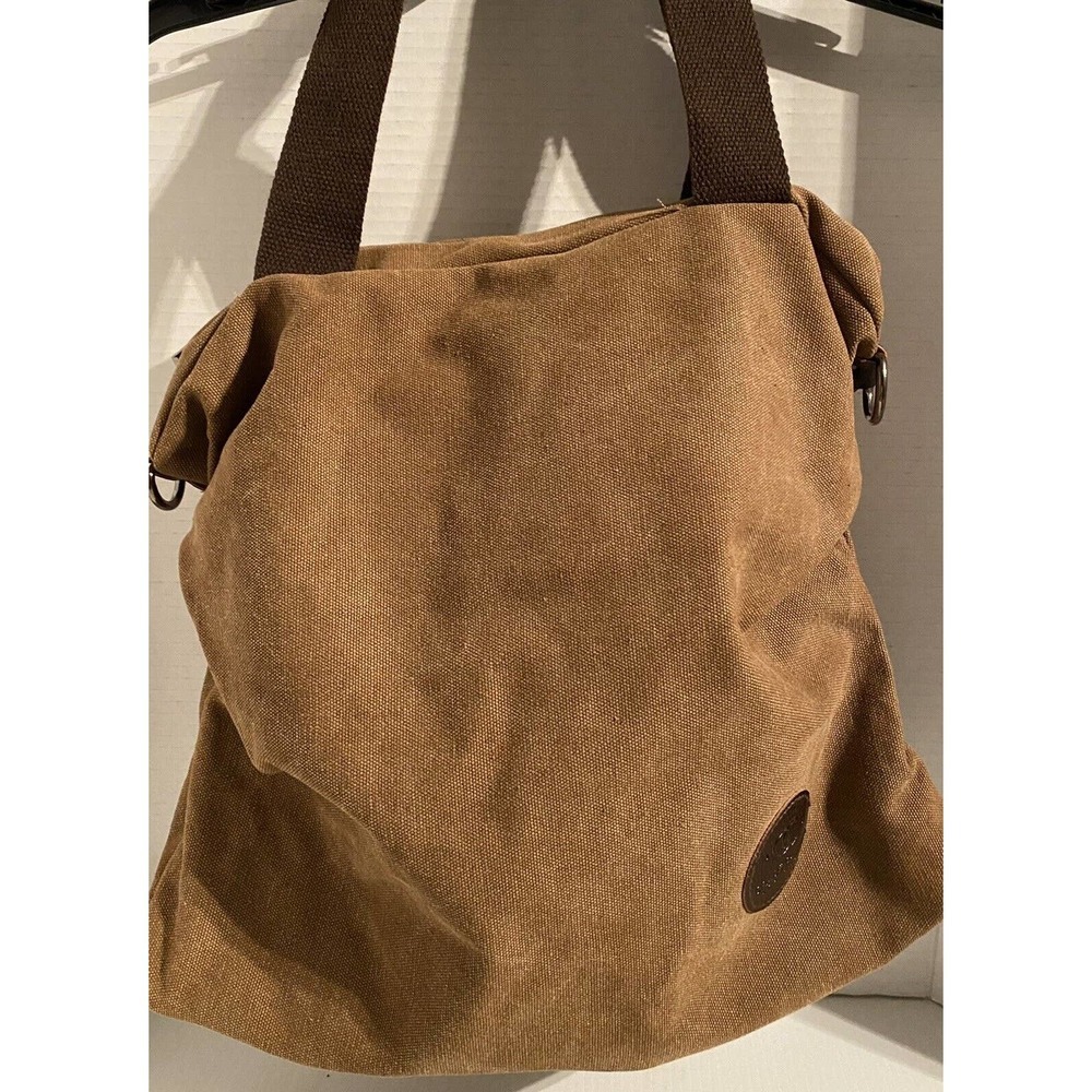 Grace Callie Designs brown canvas tote purse bag